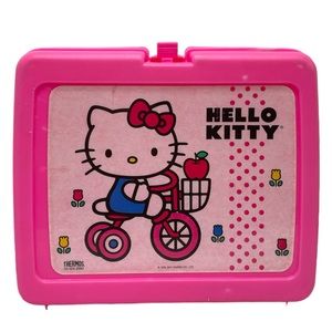 Pink Hello Kitty Thermos Brand Square Lunchbox